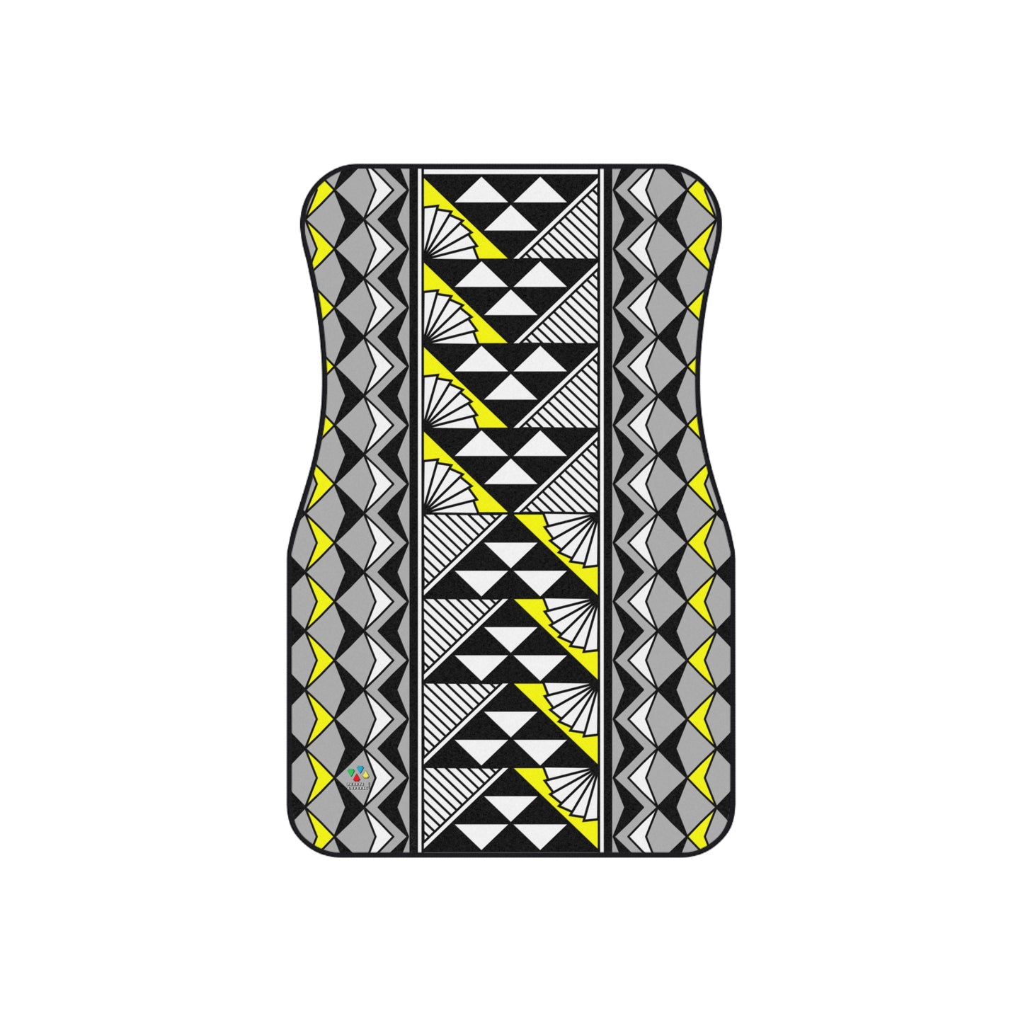 Sun and Rain in Yellow Car Mats (Set of 4)