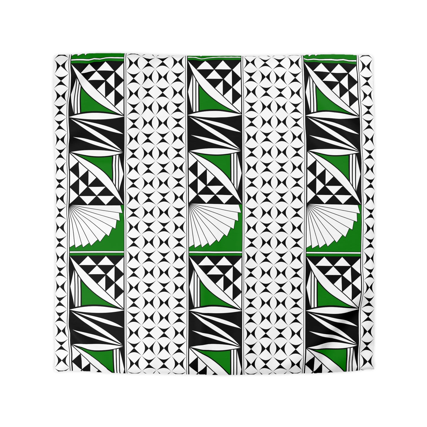 Southwest Sunrise in Green Microfiber Duvet Cover