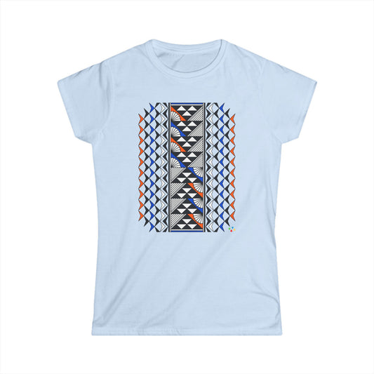Blue/Orange Southwest Sun and Rain Women's Softstyle Tee