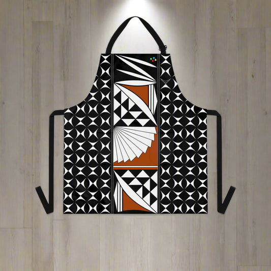 Southwest Sunset on Black Two Pocket Apron