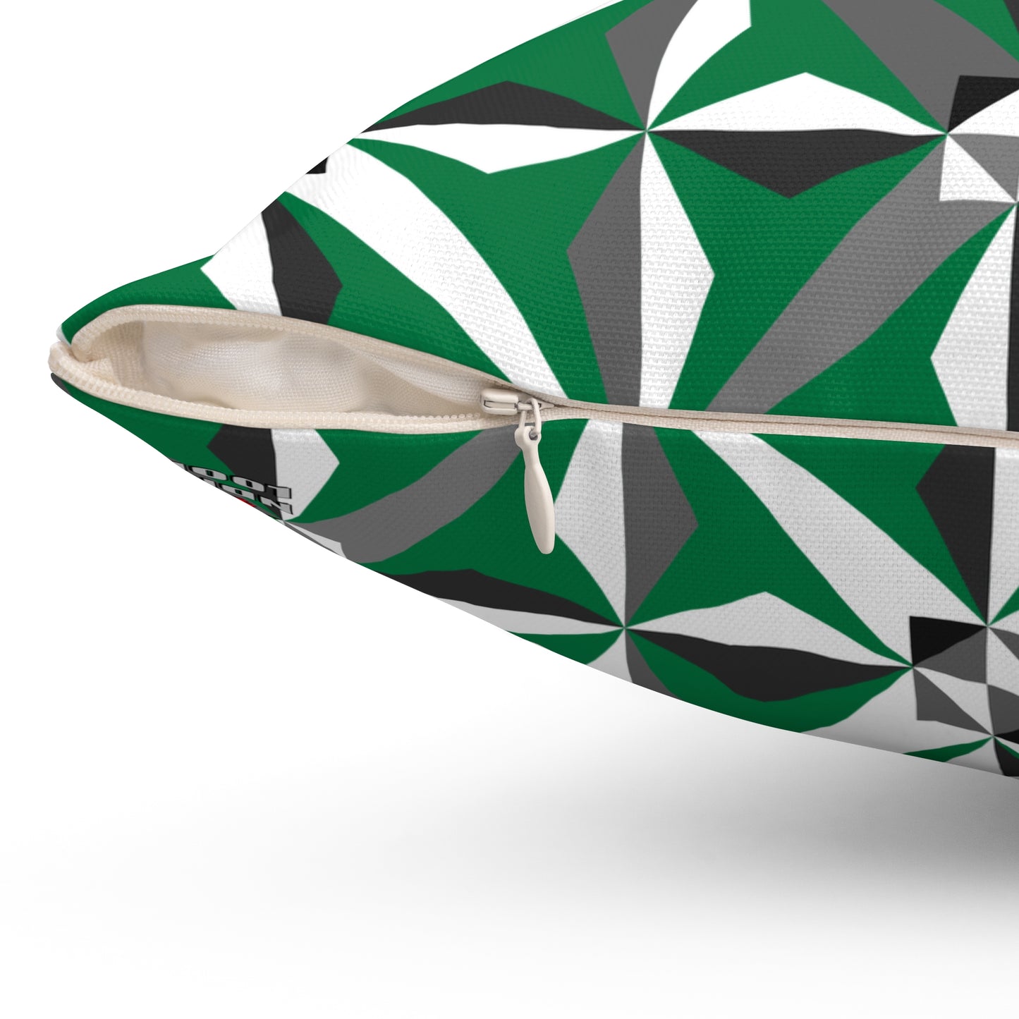 Morning Star in Green Square Pillow