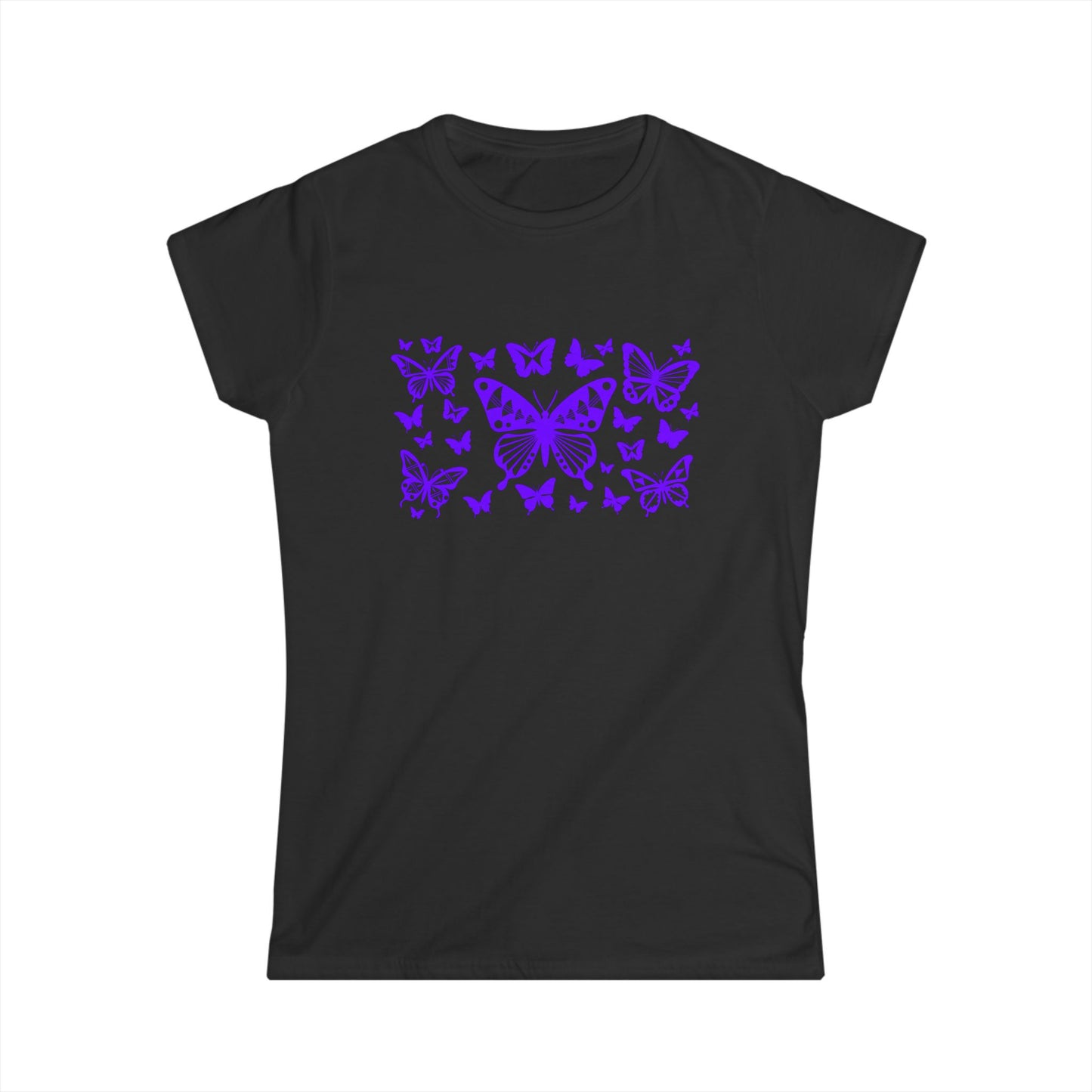 Purple Butterfly Blast Women's Softstyle Tee