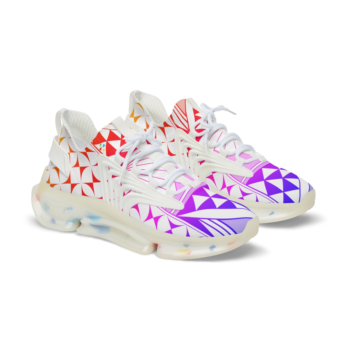 Rainbow Sunrise Men's Mesh Sneakers
