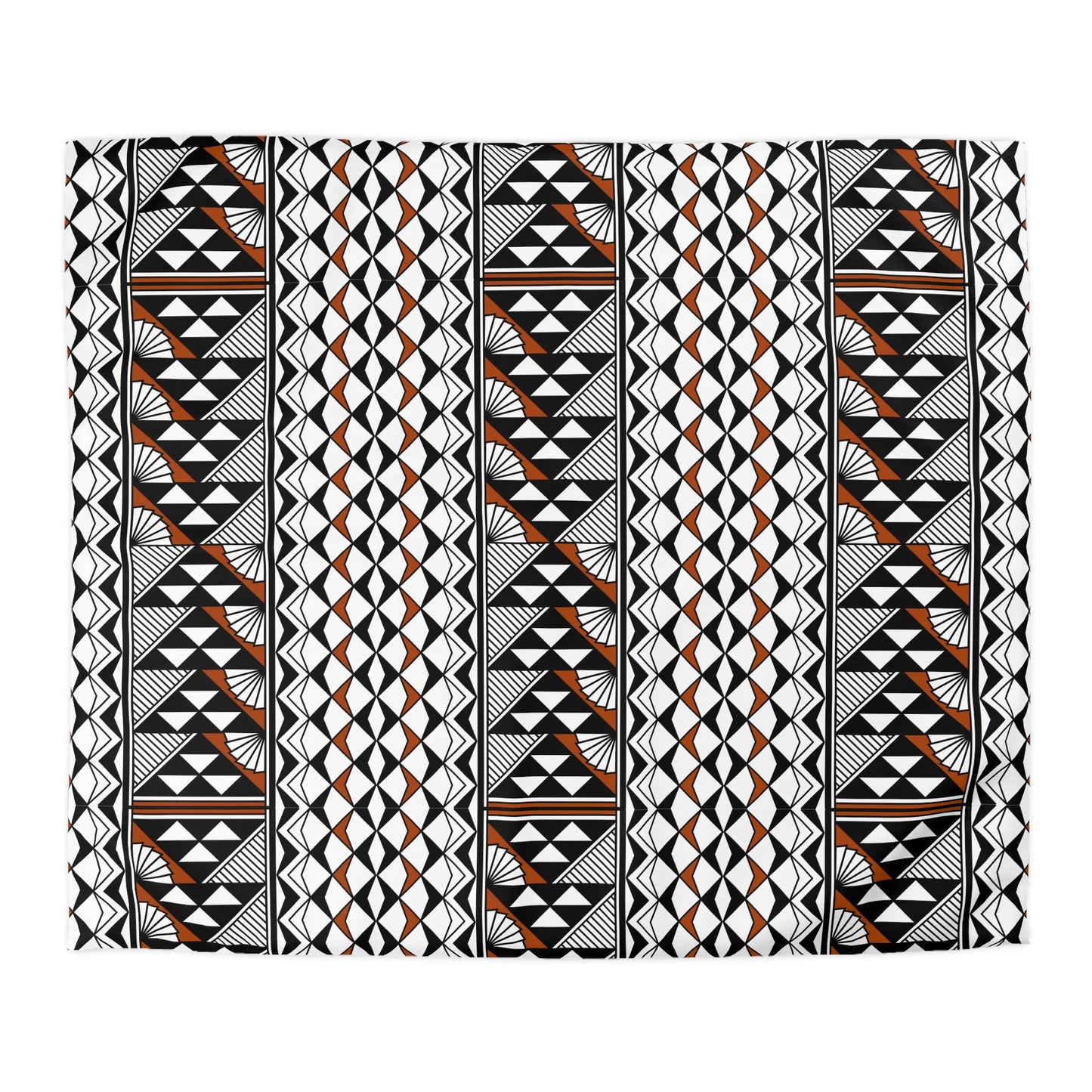 Sun and Rain in Rust Microfiber Duvet Cover
