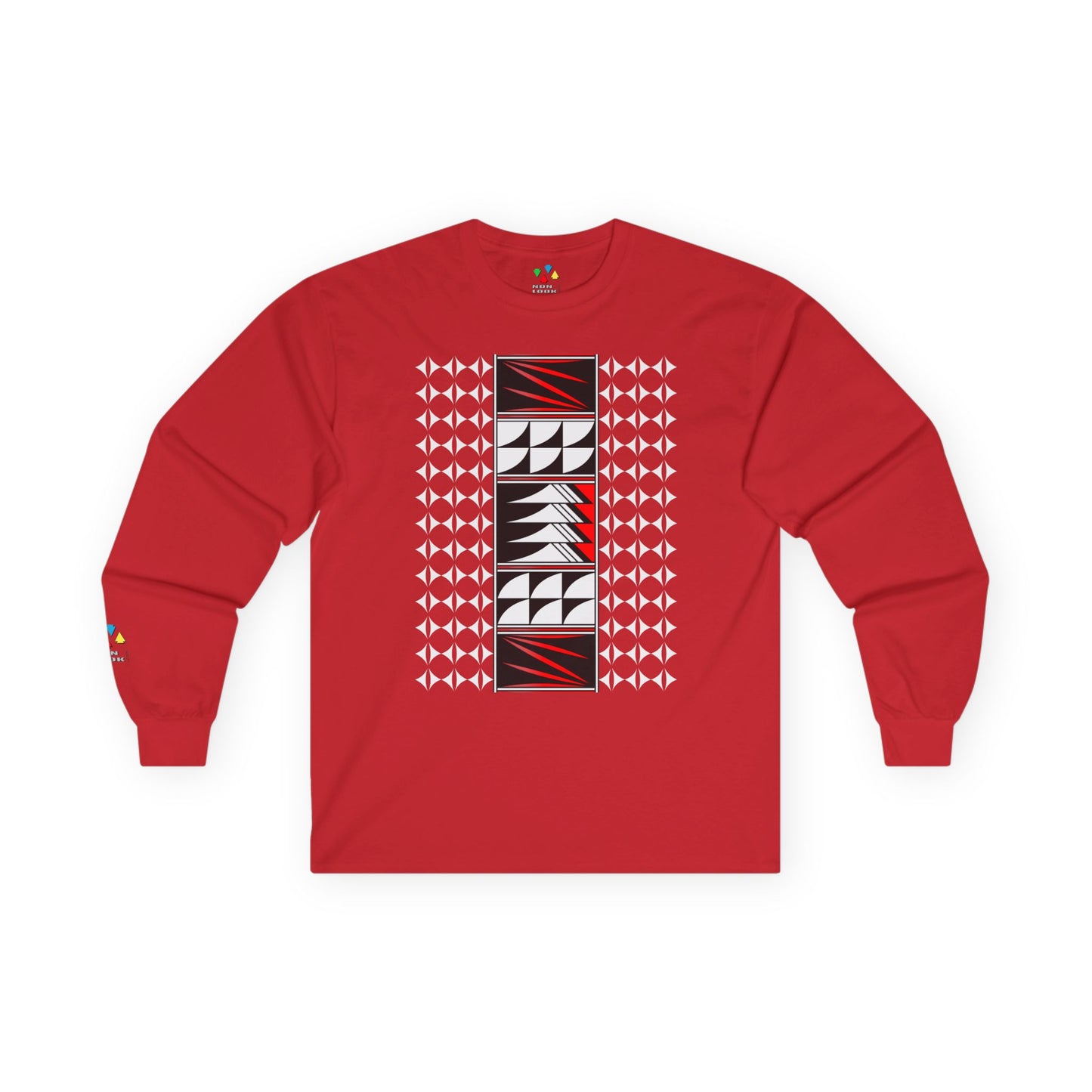 Feather Blessings in Red Unisex Long Sleeve Tee