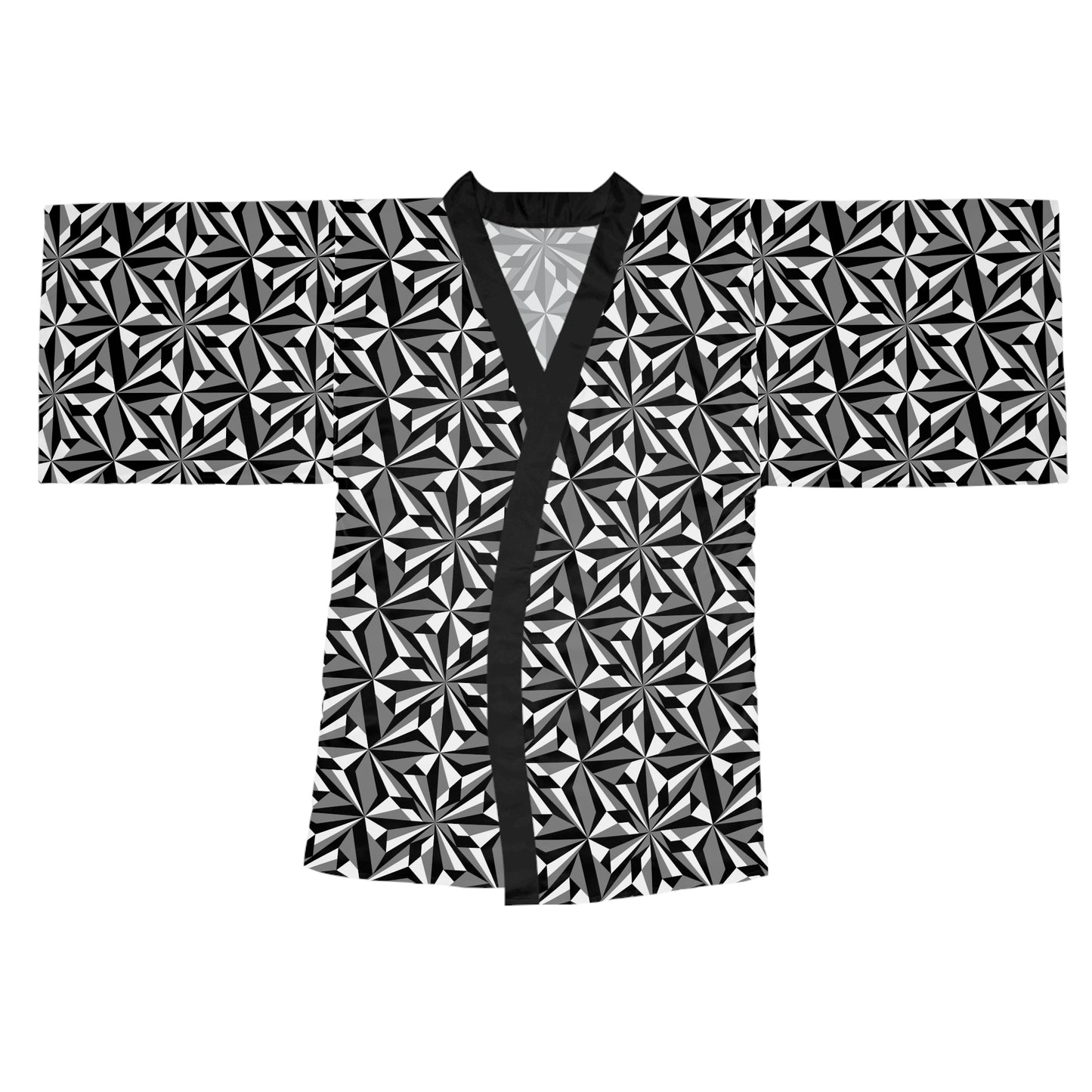 Desert Flowers in Gray Kimono Robe – Where Comfort Meets Native Grace