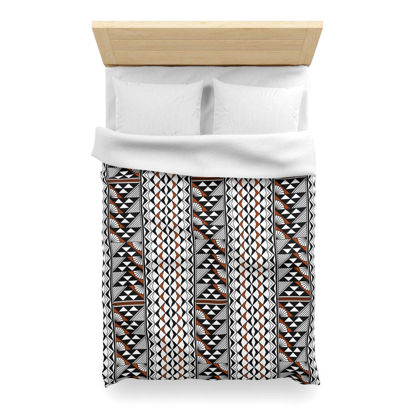 Sun and Rain in Rust Microfiber Duvet Cover