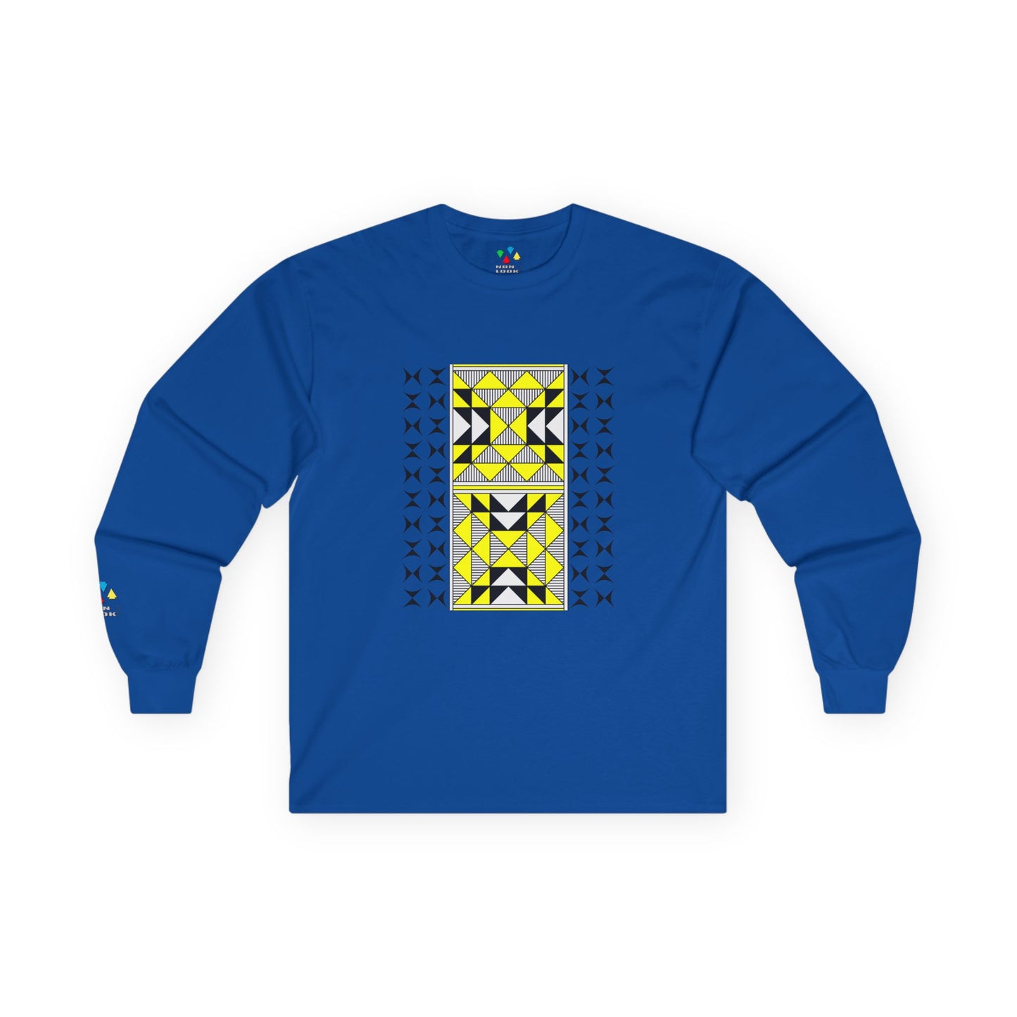 Sacred Mountains in Yellow Unisex Long Sleeve Tee