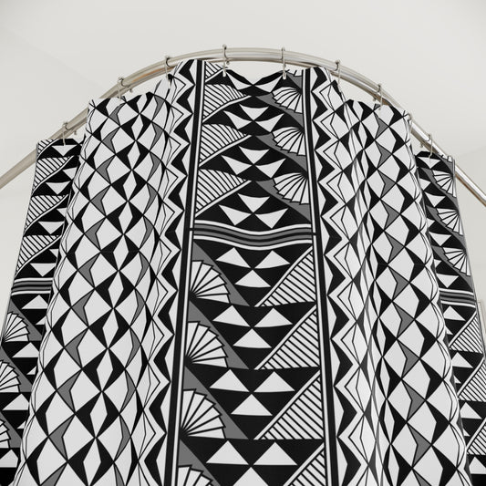 Southwest Rain and Sun in Gray Shower Curtains