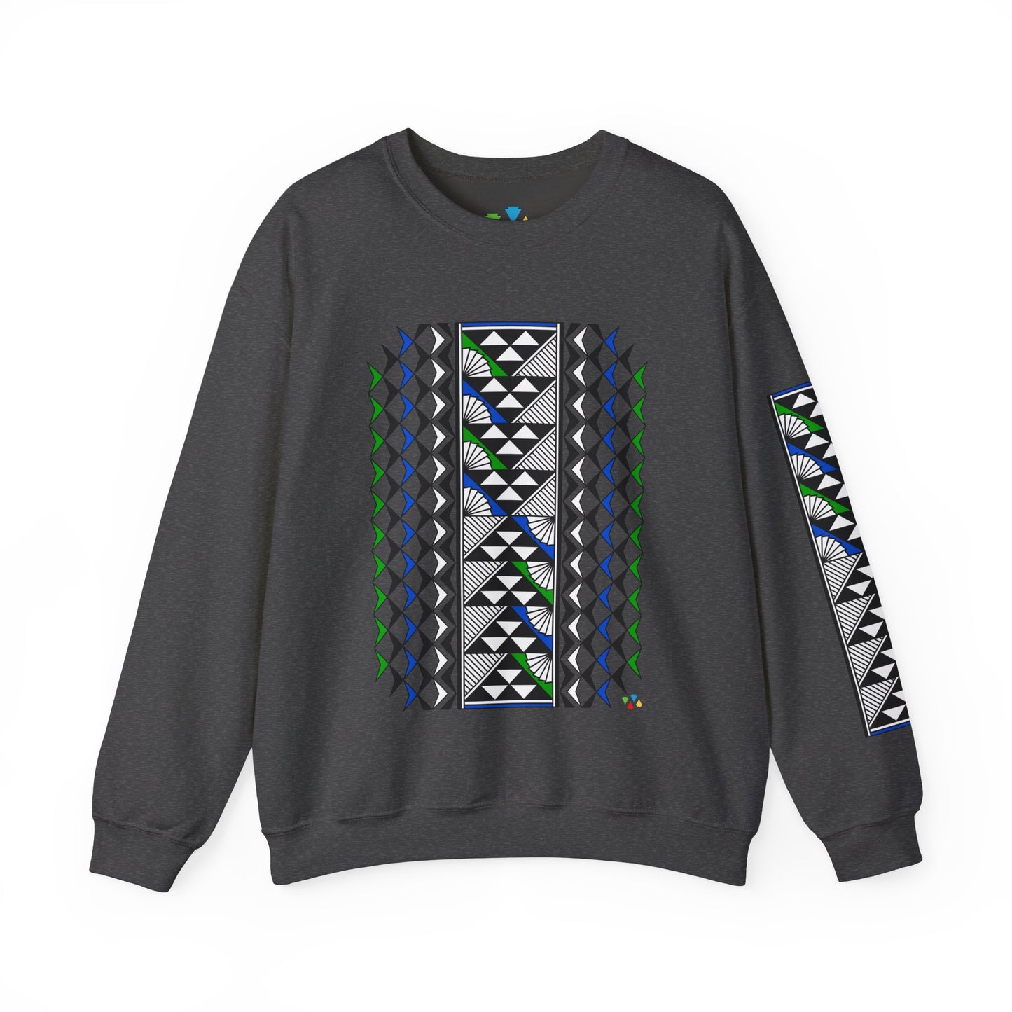 Sun and Rain in Green/Blue Unisex Sweatshirt