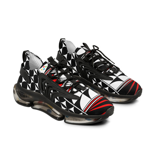 Feather Blessing in Red Men's Mesh Sneakers