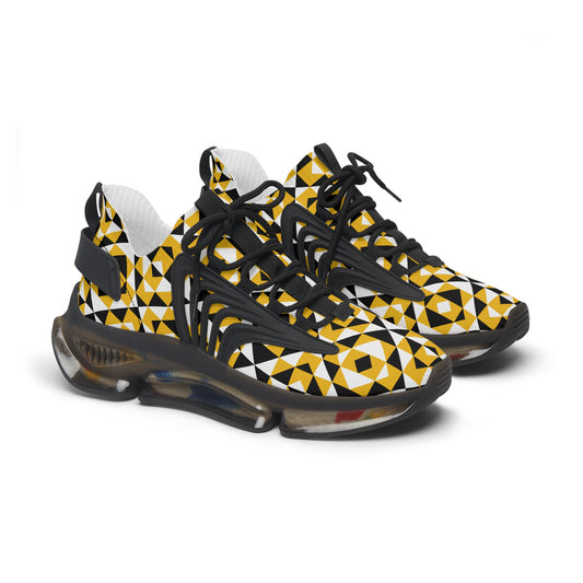 Sacred Mountains in Yellow Women's Mesh Sneakers