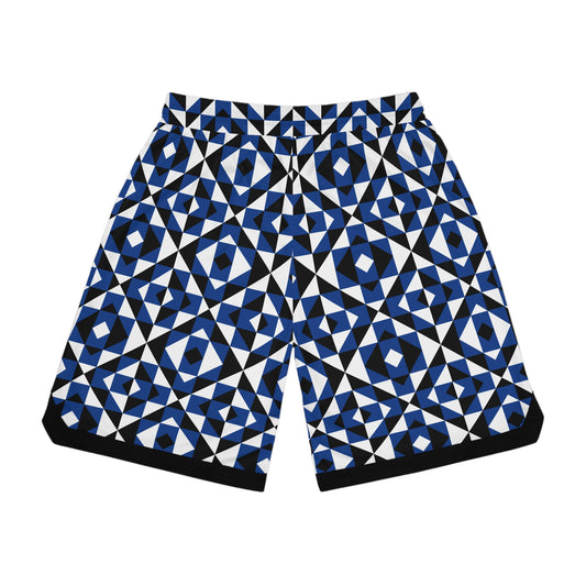 Blue Sacred Mountains Basketball Rib Shorts