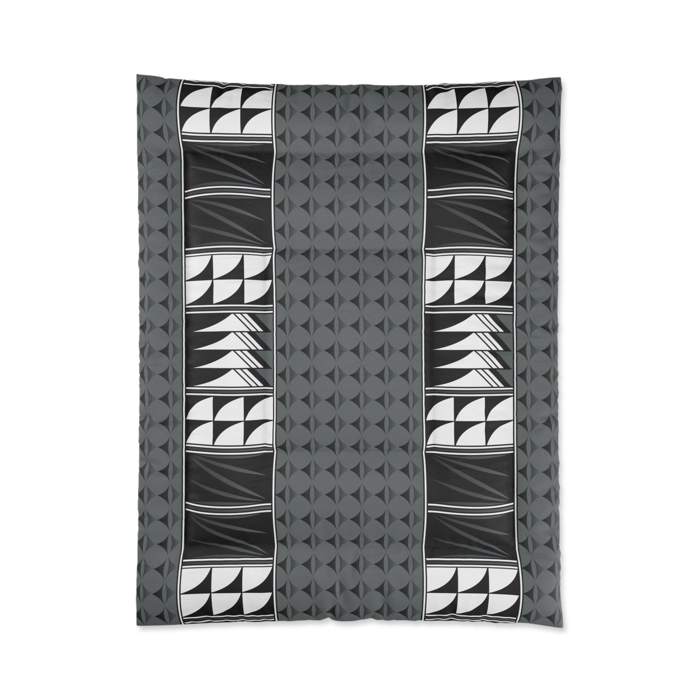 Southwest Feather Blessing on Dark Gray Comforter
