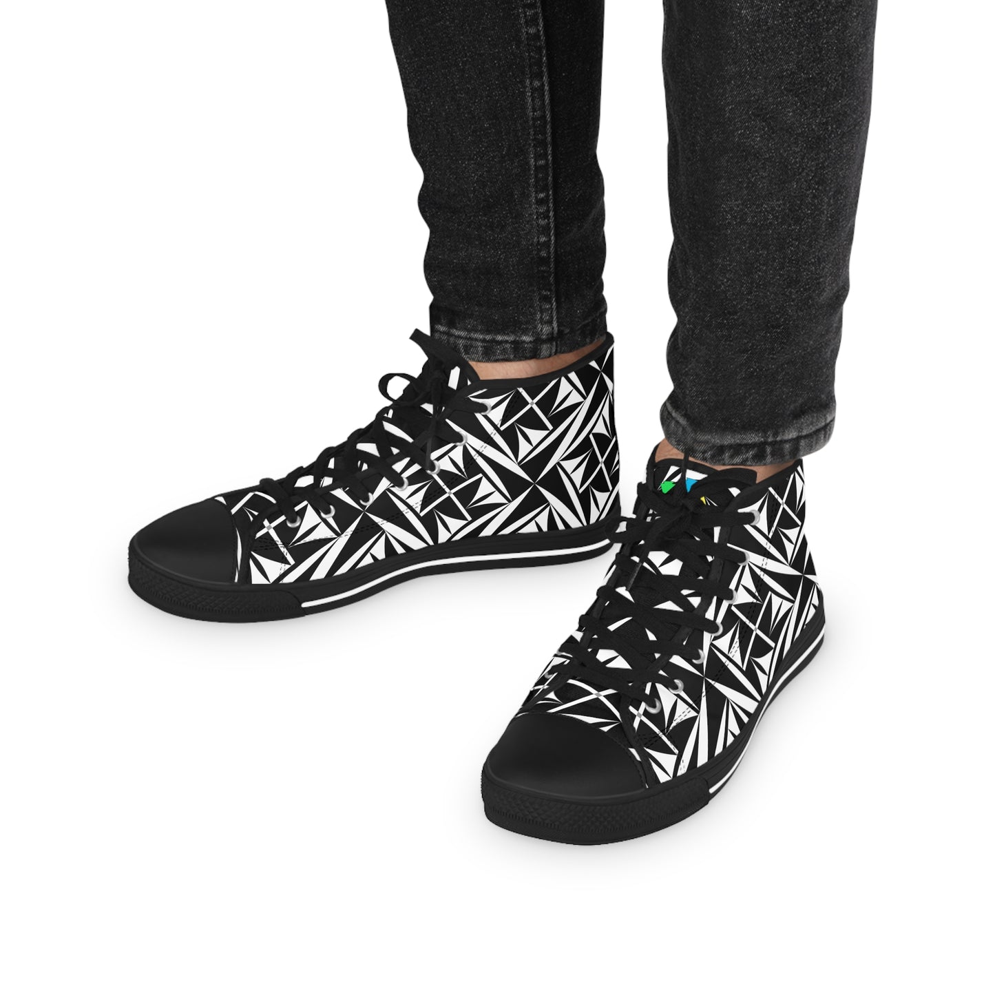 Sacred Winds in B/W High Top Sneakers
