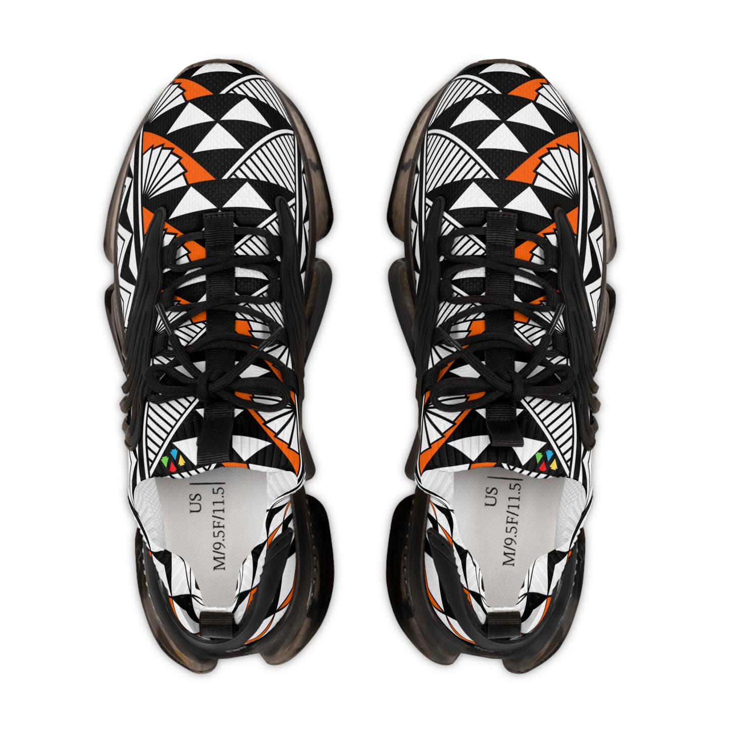 Sun and Rain in Orange Men's Mesh Sneakers