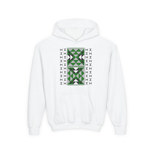 Sacred Mountains in Green Youth Heavy Blend Hooded Sweatshirt