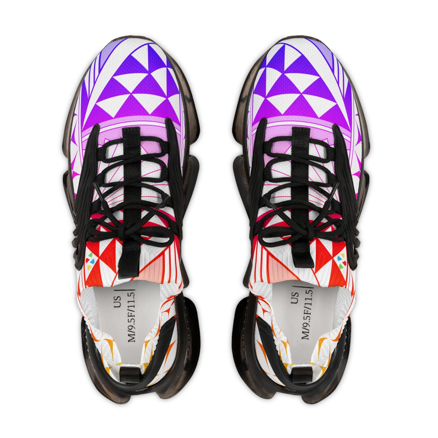 Rainbow Sunrise Men's Mesh Sneakers