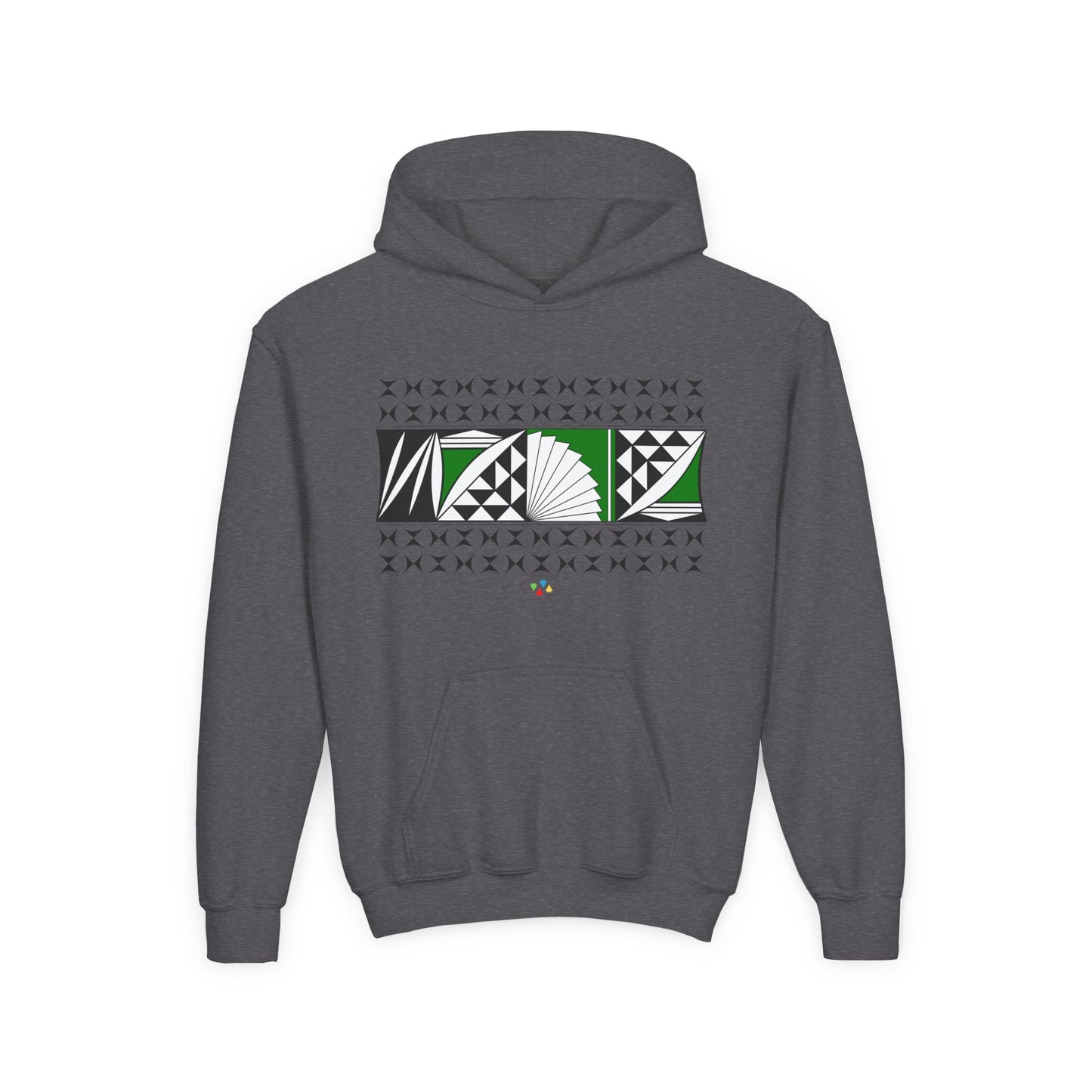Green Southwest Sunrise Youth Heavy Blend Hooded Sweatshirt