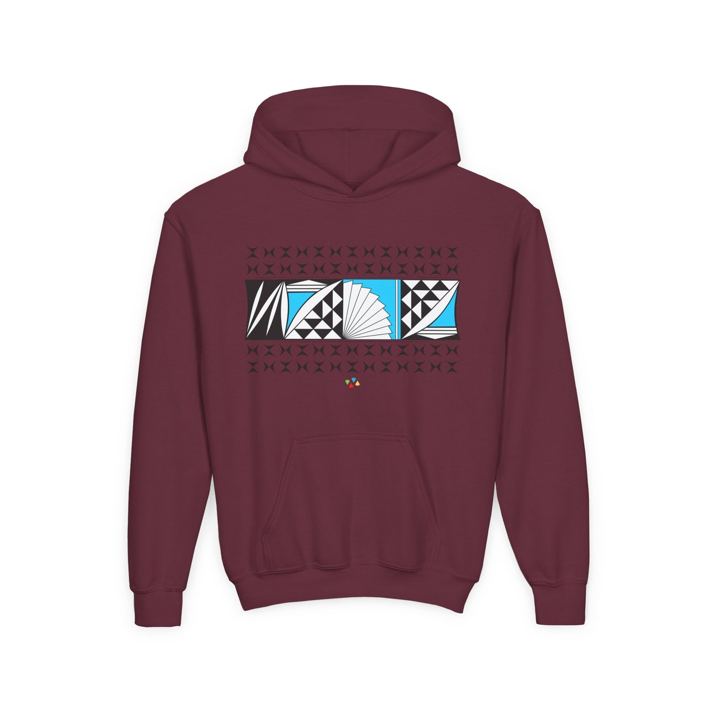 Turquoise Southwest Sunrise Youth Heavy Blend Hooded Sweatshirt