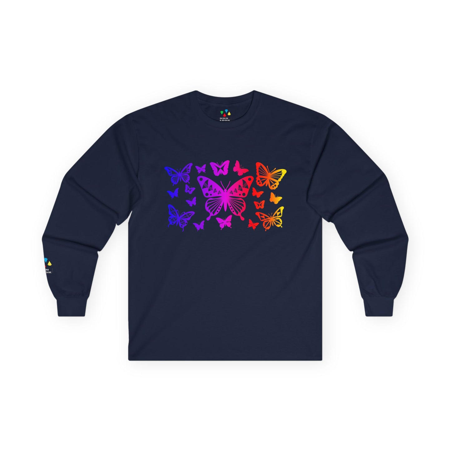Rainbow Butterfly Dance Unisex Long Sleeve Tee