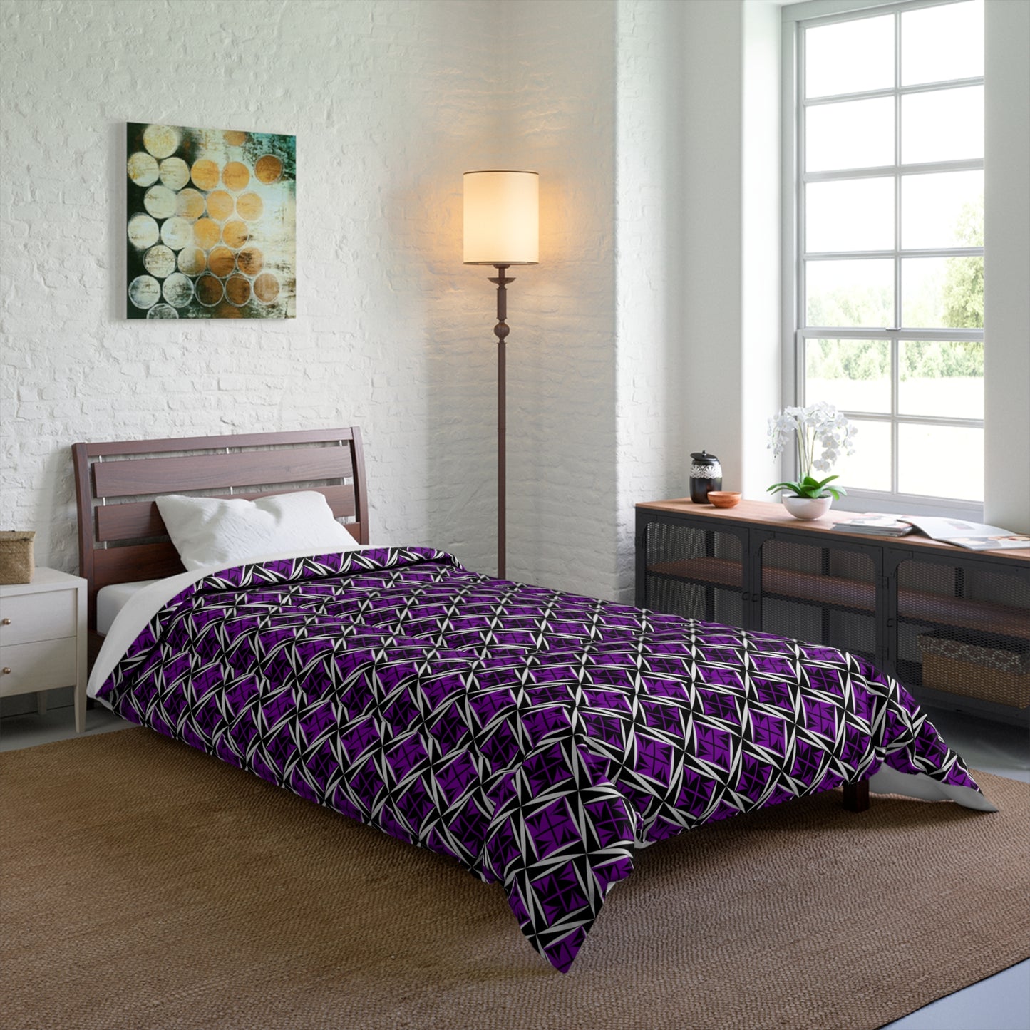 Sacred Winds in Purple Comforter