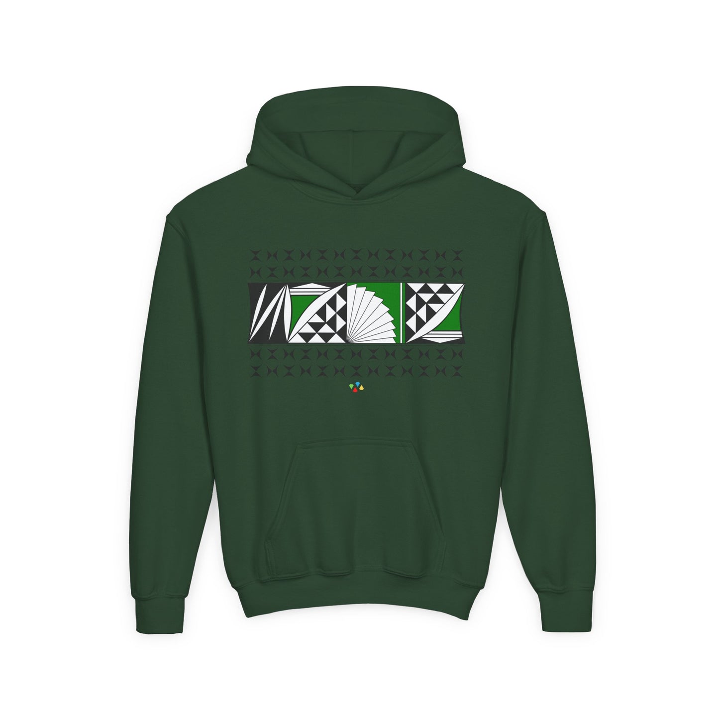 Green Southwest Sunrise Youth Heavy Blend Hooded Sweatshirt