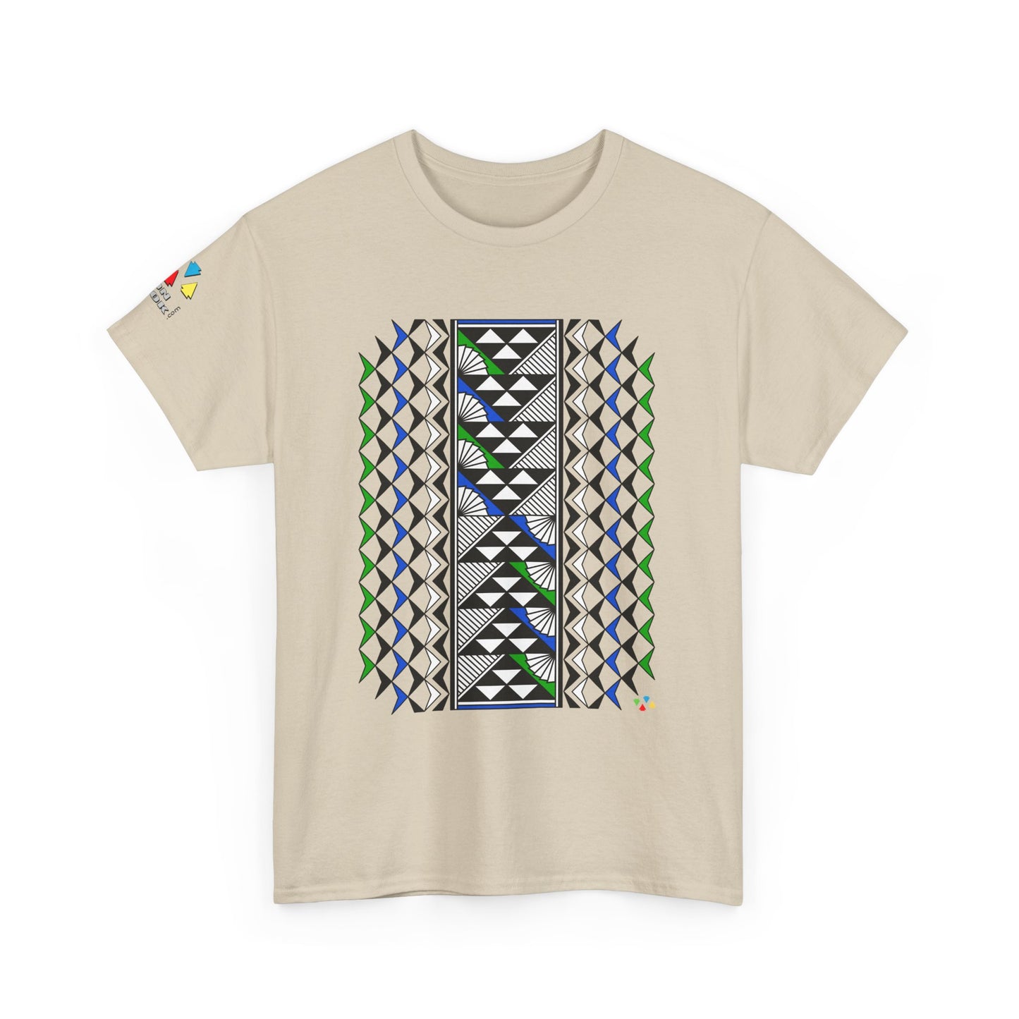 Sun and Rain in Blue/Green Gildan Unisex Tee