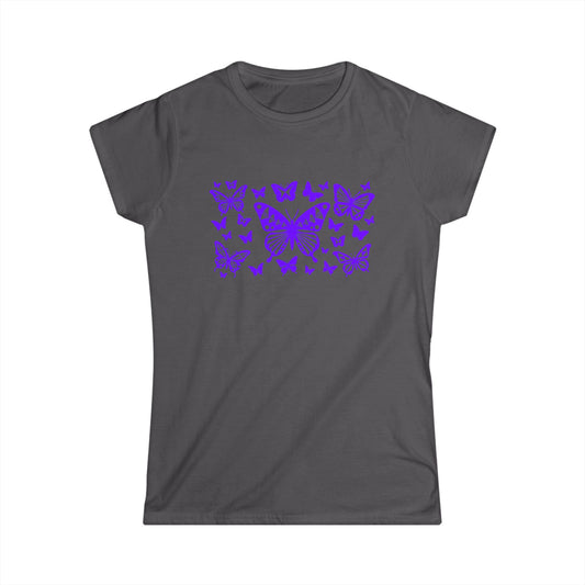 Purple Butterfly Blast Women's Softstyle Tee