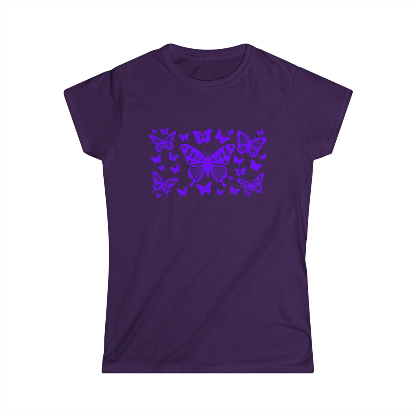 Purple Butterfly Blast Women's Softstyle Tee