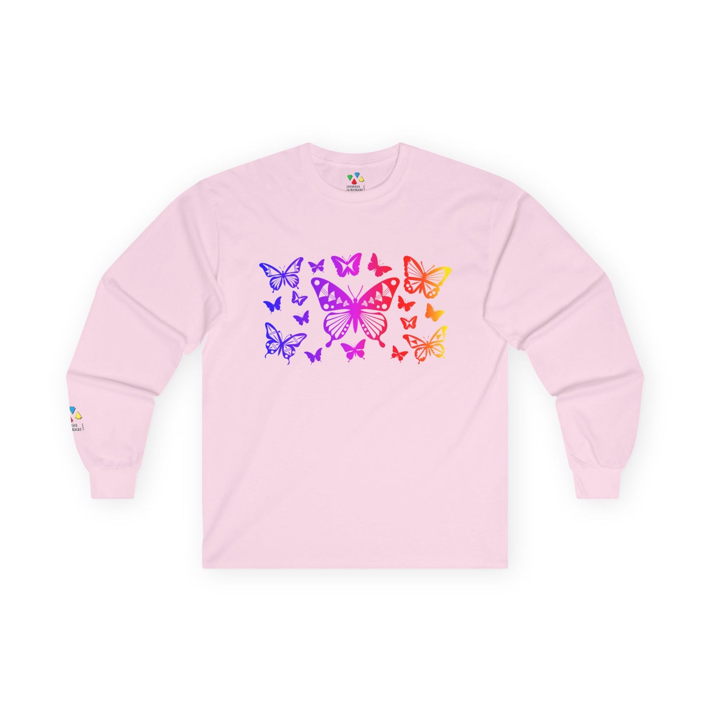 Rainbow Butterfly Dance Unisex Long Sleeve Tee