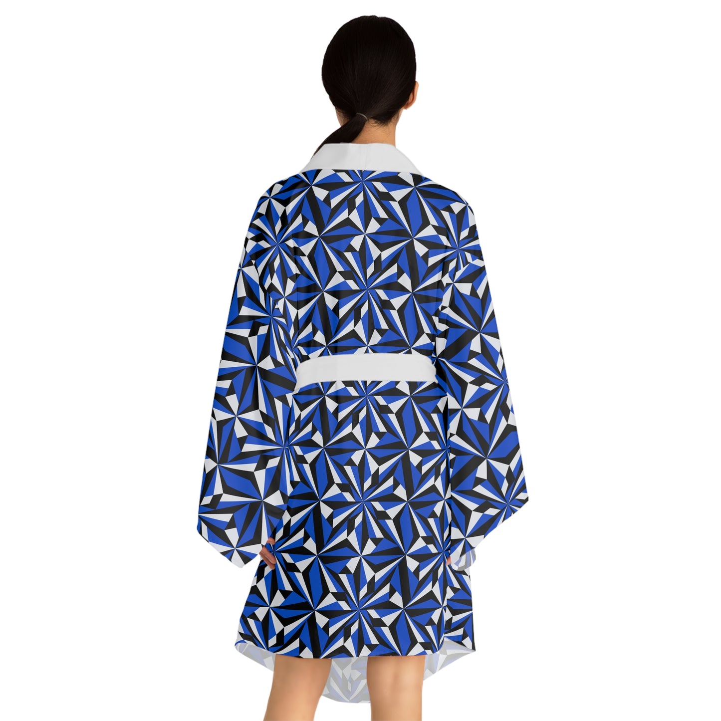 Desert Flowers in Blue Kimono Robe – Where Comfort Meets Native Grace