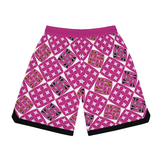Sacred Universe in Pink Basketball Rib Shorts