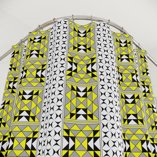 Southwest Mountains in Yellow Shower Curtains