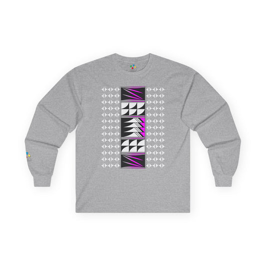 Feather Blessings in Pink Unisex Long Sleeve Tee