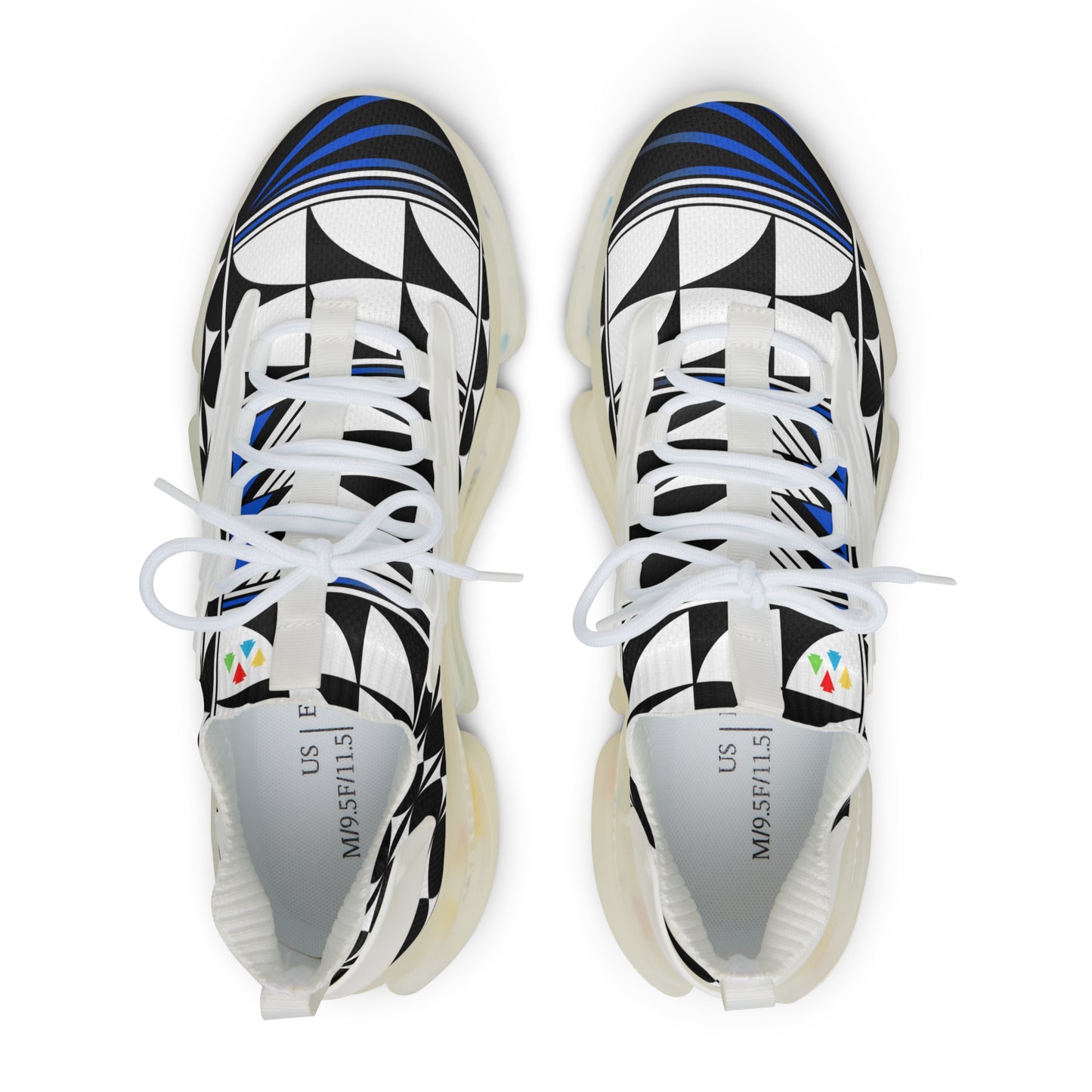 Feather Blessing in Blue Men's Mesh Sneakers