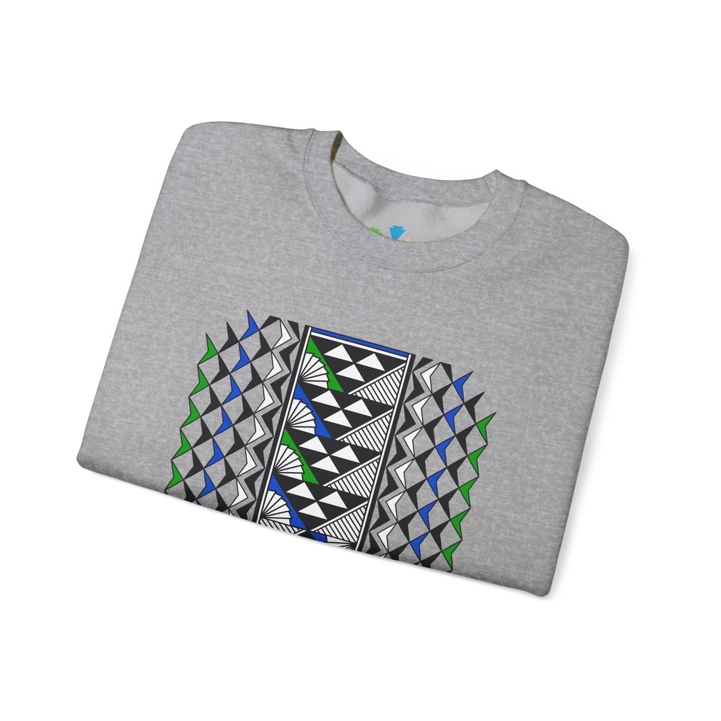 Sun and Rain in Green/Blue Unisex Sweatshirt
