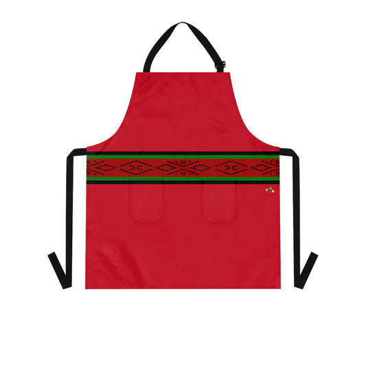 Dark Red Belt of Life Two Pocket Apron