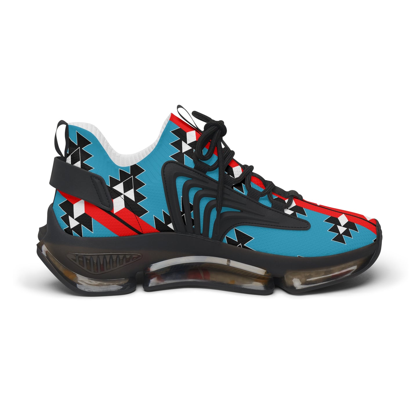 Native Woven Stories on Turquoise Women's Mesh Sneakers
