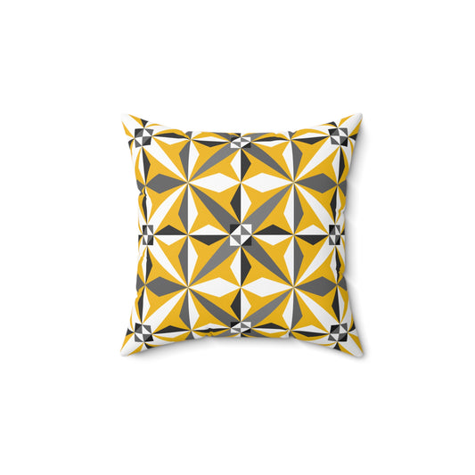 Morning Star in Yellow Square Pillow