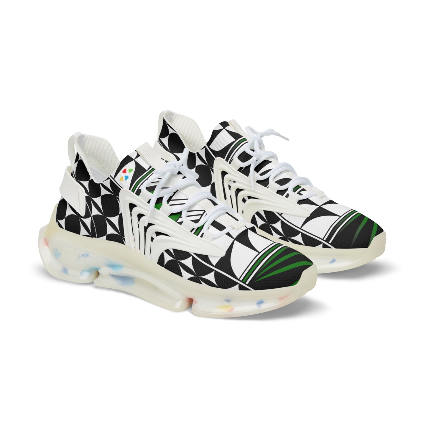 Feather Blessing in Green Men's Mesh Sneakers