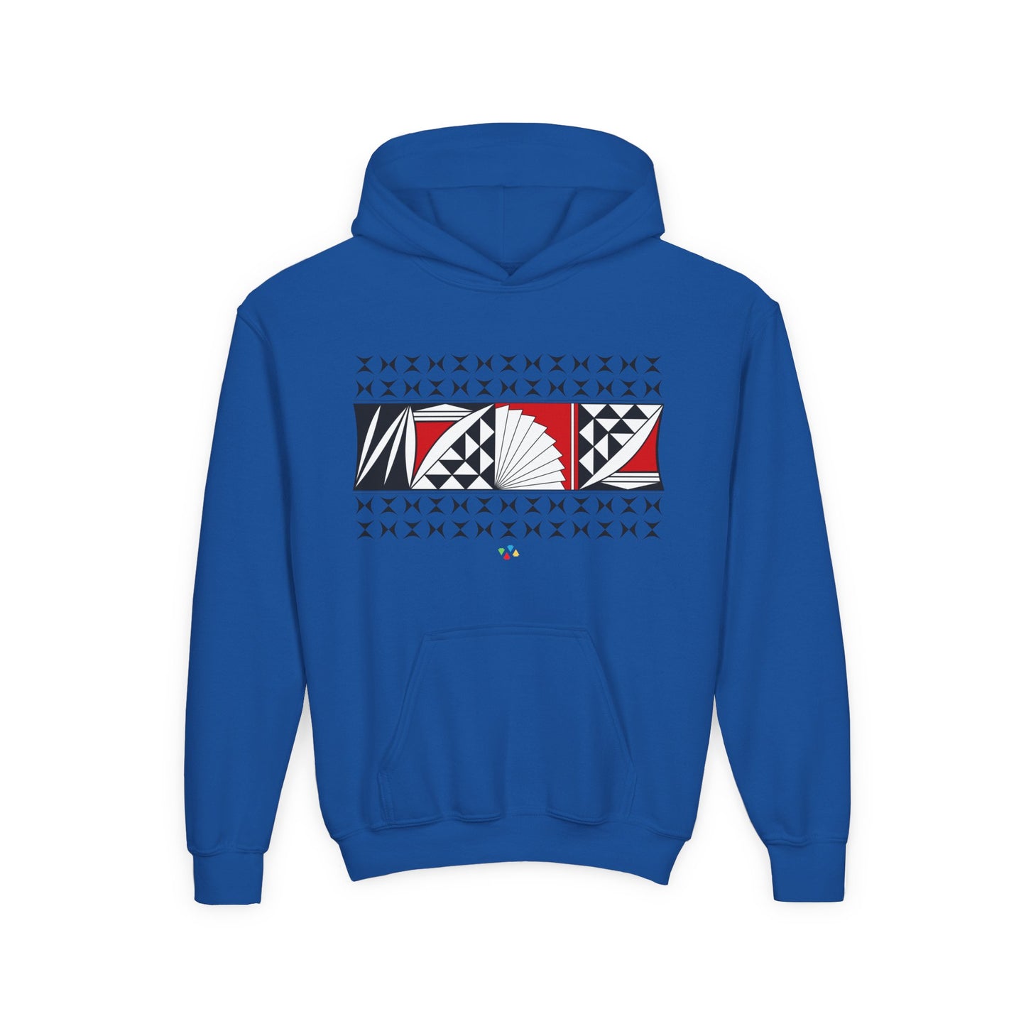Red Southwest Sunrise Youth Heavy Blend Hooded Sweatshirt
