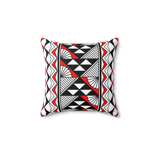 Sun and Rain in Red Spun Polyester Square Pillow