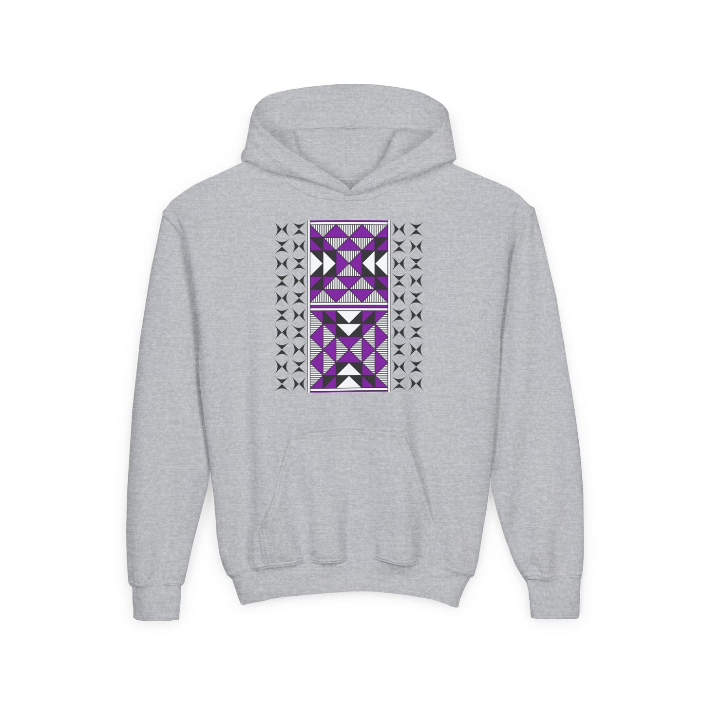 Sacred Mountains in Purple Youth Heavy Blend Hooded Sweatshirt