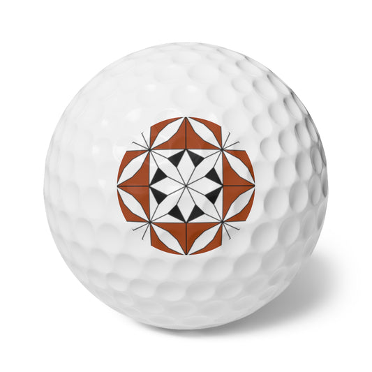 Native Snowflake Golf Balls, 6pcs