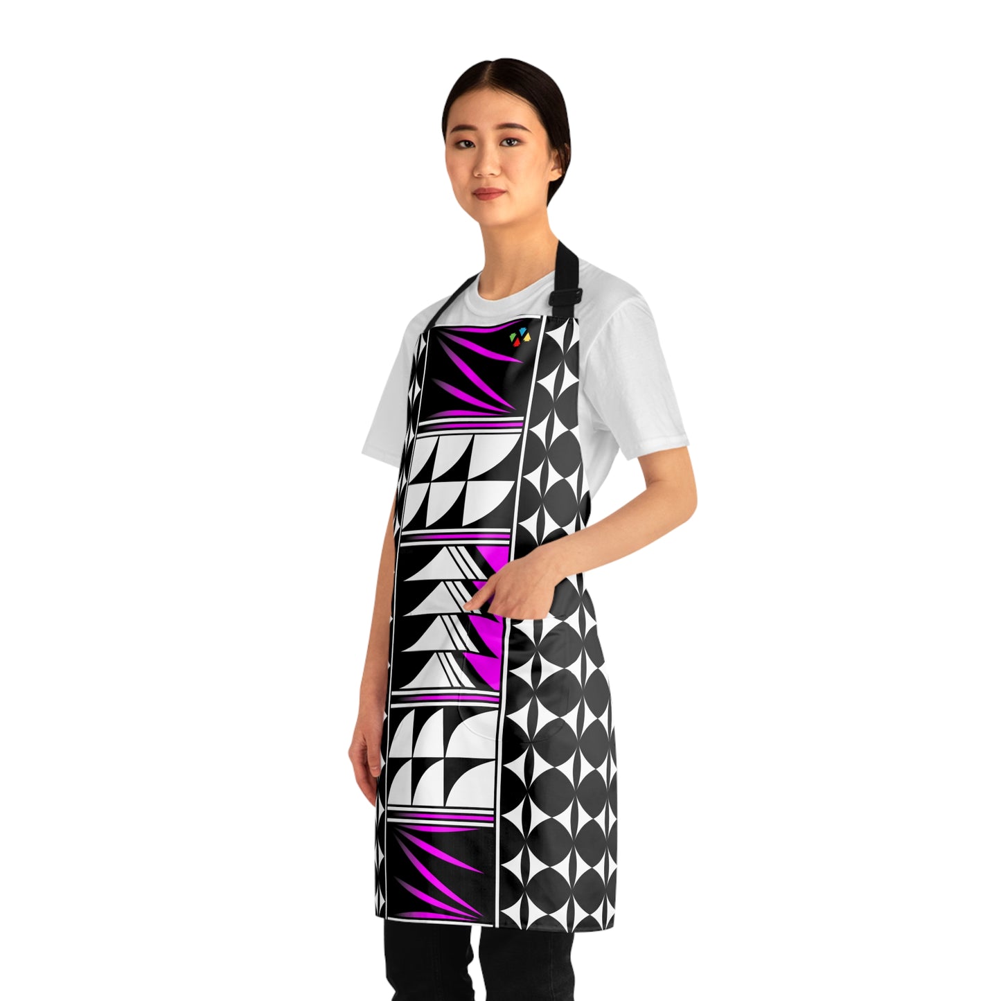Pink Native Feather Blessing Two Pocket Apron