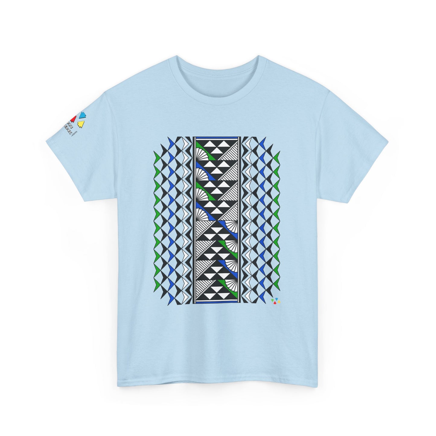 Sun and Rain in Blue/Green Gildan Unisex Tee
