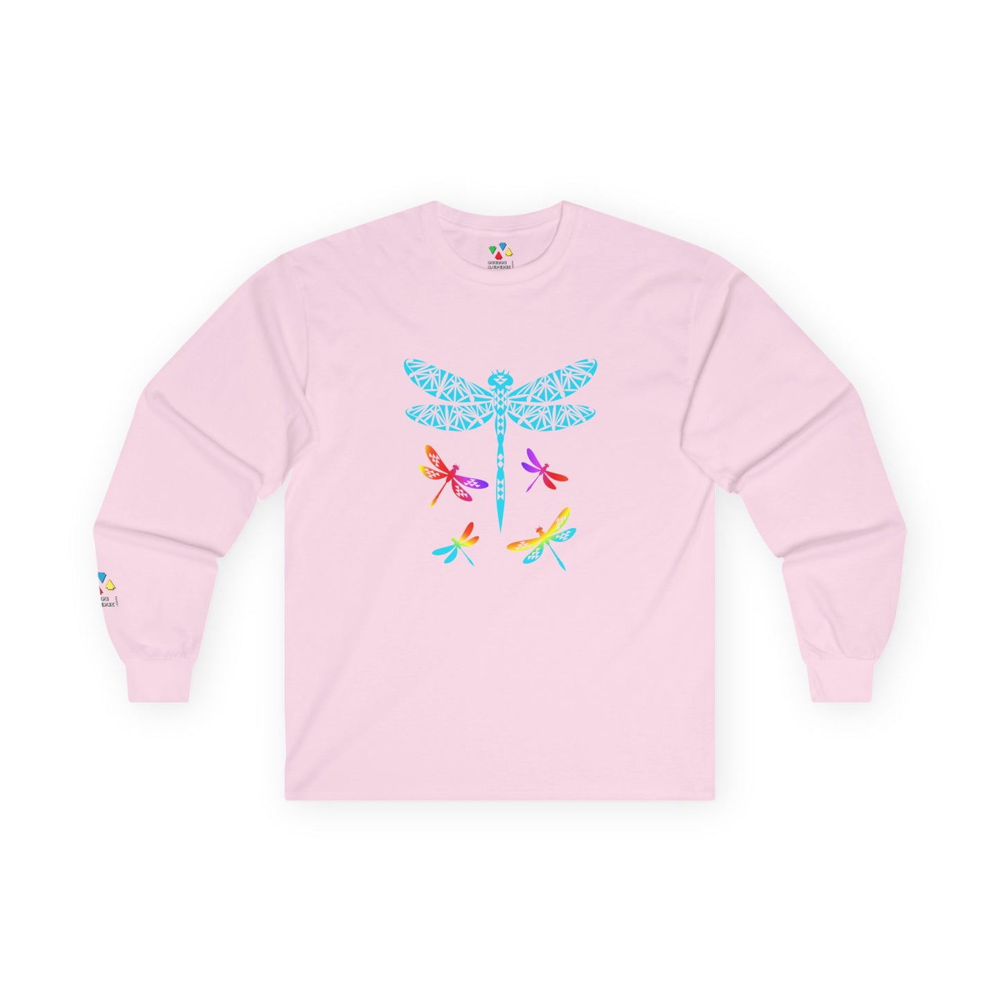 Rainbow Native Dragonfly Unisex Long Sleeve Tee