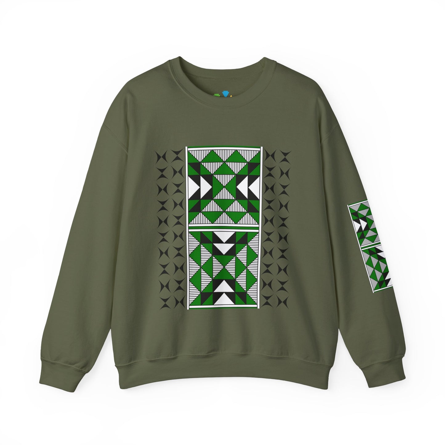 Sacred Mountains in Green Unisex Sweatshirt