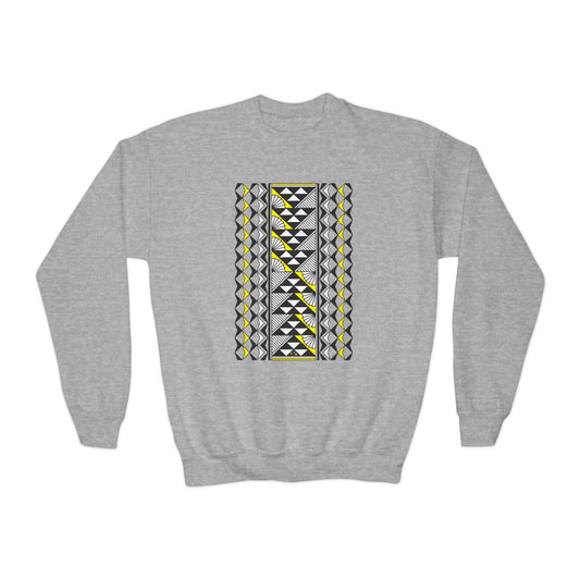 Rain and Sun in Yellow Youth Crewneck Sweatshirt